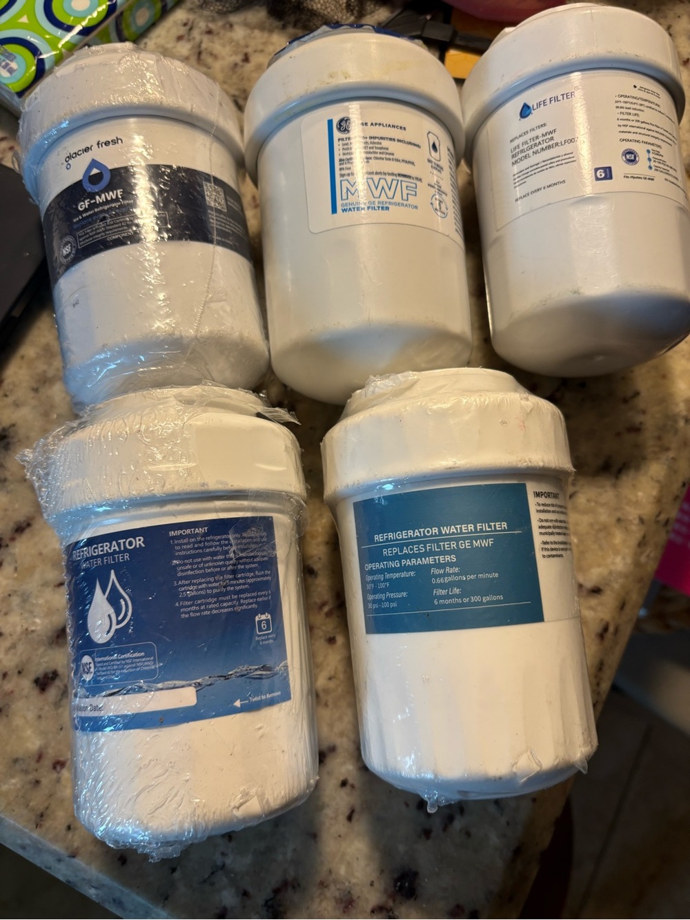 MWF Ice & Water Refrigerator Filter for GE